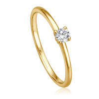 Verlobungsring, 585 Weißgold, Gelbgold, Rosegold, Solitär, 4er Krappe – Bild 9