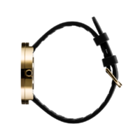 PICTO Herrenuhr 43387-0120g Edelstahl vergoldet 40mm, Lederarmband,schwarz – Bild 3