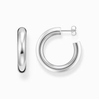 CR636-001-21, Creolen Chunky mittel, 925 Sterlingsilber