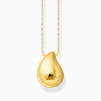 KE2281-413-39, Thomas Sabo, Kette mit Anhänger in organischer Tropfenform vergoldet