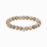 Thomas Sabo,  Armband mit Daisy Jaspis Beads, 925 Sterlingsilber, zwei Längen