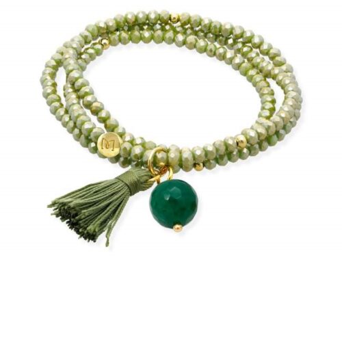 Bracelet, ZEN AMAZONIA mit Edelstein, 925 Sterlingsilber vergoldet, 91164uag