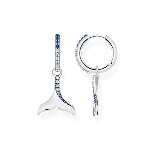 Thomas Sabo, Creolen Ocean Wave Cr687-644-1, 925 Sterling Silber, synth. Spinell - Zirkonia